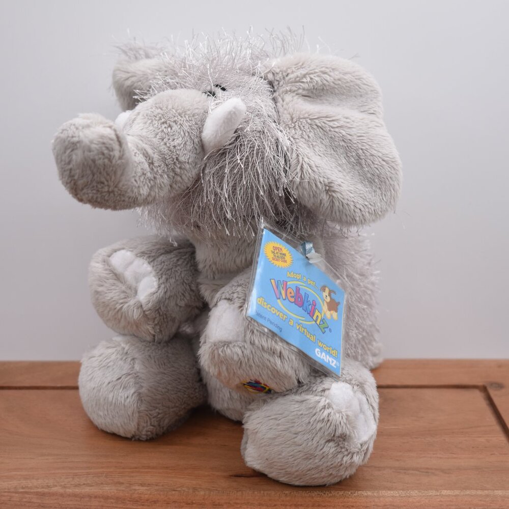 Elephant HM007 Plush Stuffed Animal Retired Unused Code Webkinz Ganz Stuffed Toy - Picture 2 of 7